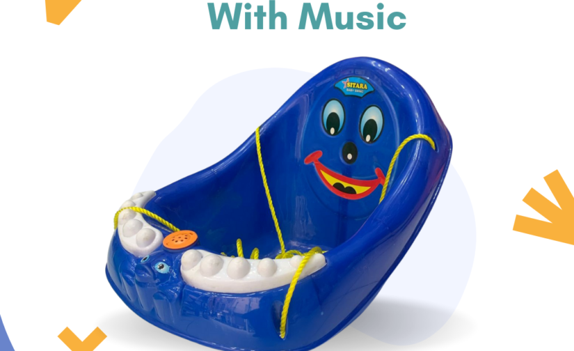 Baby Swing with Music – Soothing Electric Infant Swing, Adjustable Speed, Comfortable Seat