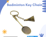 Badminton Key Chain | Mini Racket & Shuttlecock Keyring | Sports Lover Gift