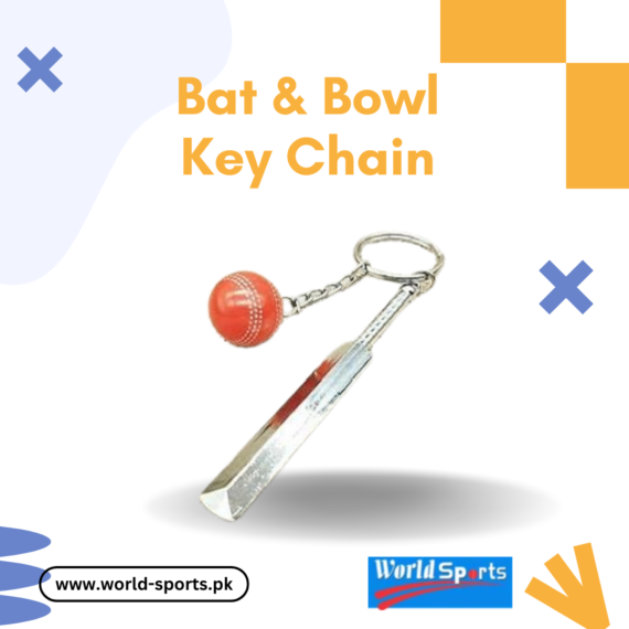 Bat & Ball Key Chain | Cricket-Themed Keyring | Mini Bat & Ball Key Accessory