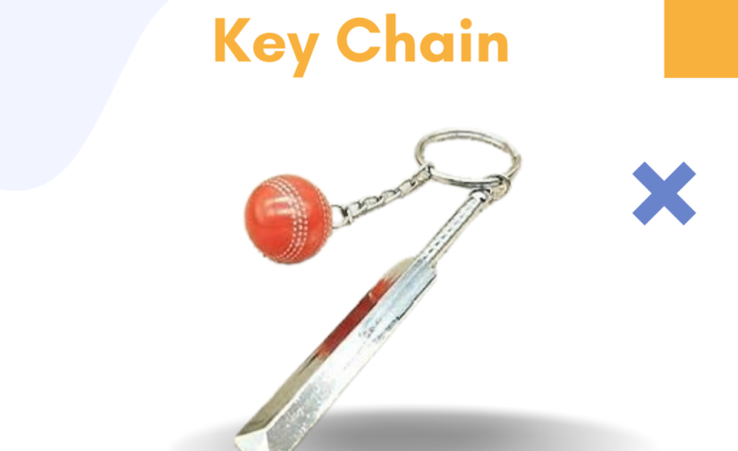 Bat & Ball Key Chain | Cricket-Themed Keyring | Mini Bat & Ball Key Accessory