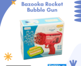 Bazooka Rocket Bubble Gun | 69-Hole Automatic Bubble Blower with LED Lights for Kids & Parties