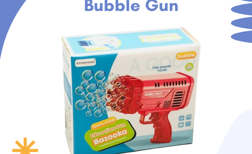 Bazooka Rocket Bubble Gun | 69-Hole Automatic Bubble Blower with LED Lights for Kids & Parties