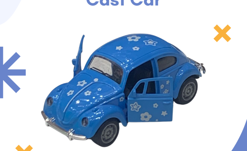 Beetle Die-Cast Car – Classic Volkswagen Metal Model Toy with Pull-Back Action & Openable Doors