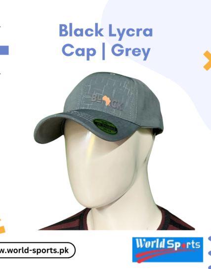 Black Lycra Cap for Men – Stretchable & Breathable Grey Sports Cap for Outdoor & Casual Wear