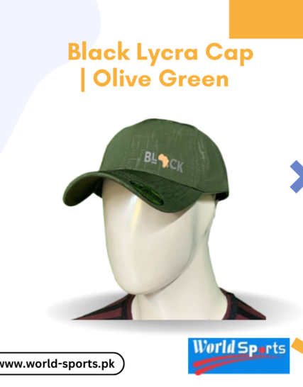 Black Lycra Cap for Men – Stretchable & Breathable Olive Green Sports Cap for Outdoor & Casual Wear