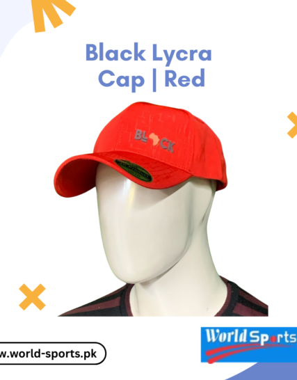 Black Lycra Cap for Men – Stretchable & Breathable Red Sports Cap for Outdoor & Casual Wear