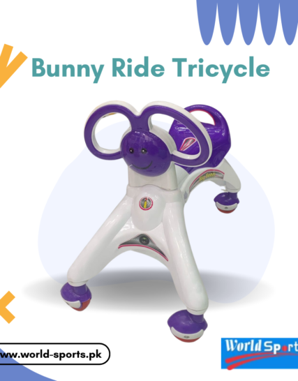 Bunny Ride Tricycle – Cute & Sturdy Kids Tricycle with Comfortable Seat, Safety Handles & Fun Bunny Design