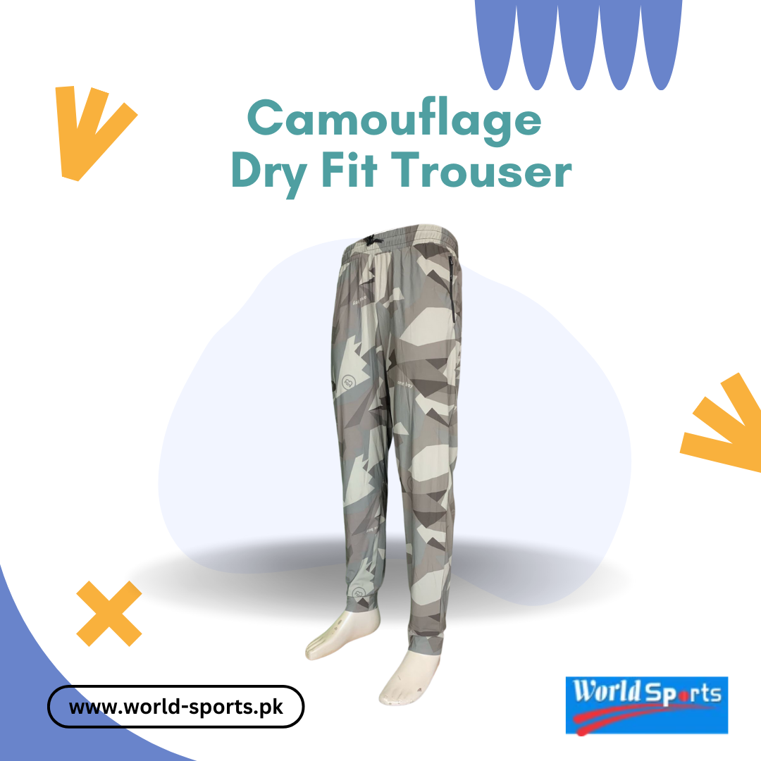Camouflage Dry Fit Trouser – Lightweight Breathable Athletic Pants for Men, Quick-Dry Gym & Outdoor Sports Wear