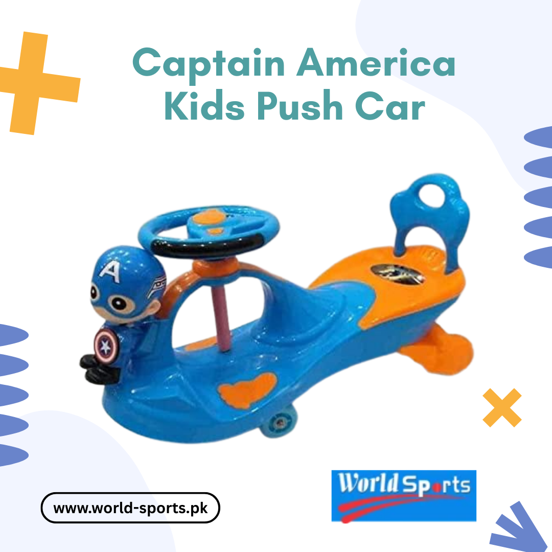 Captain America Kids Push Car – Superhero Ride-On Toy for Toddlers with Steering Wheel, Music & Under-Seat Storage