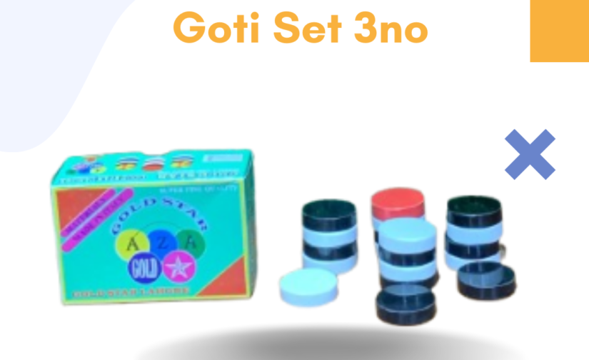 Carrom Board Goti Set 3 No. – High-Quality Wooden Carrom Coins for Smooth Gameplay