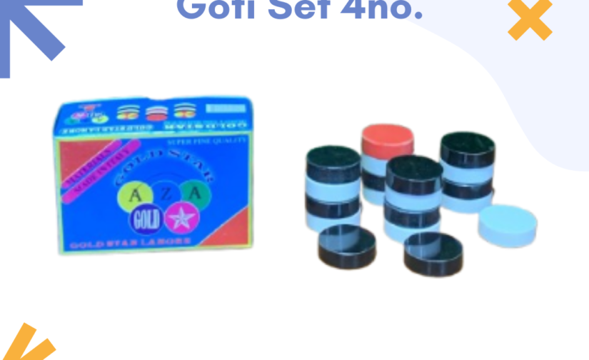 Carrom Board Goti Set 4 No. – Premium Wooden Carrom Coins for Smooth & Precise Gameplay