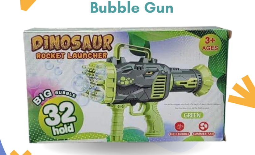 Dinosaur Rocket Bubble Gun | Automatic Bubble Blower Toy for Kids