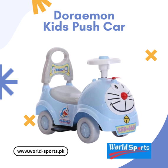 Doraemon Kids Push Car – Ride-On Toy for Toddlers with Steering Wheel, Music & Under-Seat Storage