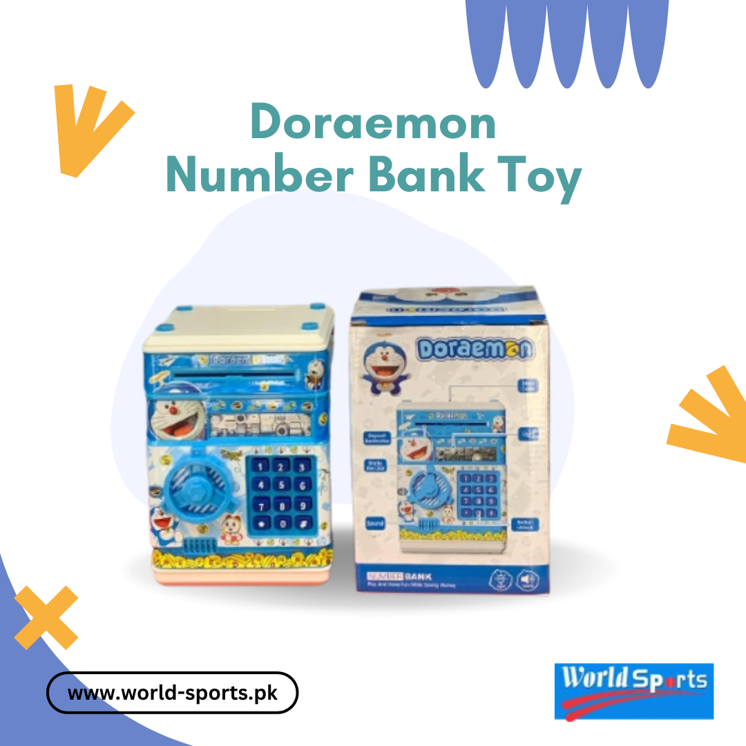 Doraemon Number Bank Toy – Digital ATM Money Saving Bank for Kids with Password Protection