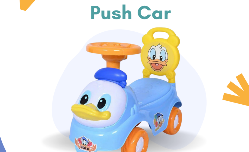 Duck Kids Push Car – Adorable Ride-On Toy for Toddlers with Steering Wheel, Music & Under-Seat Storage