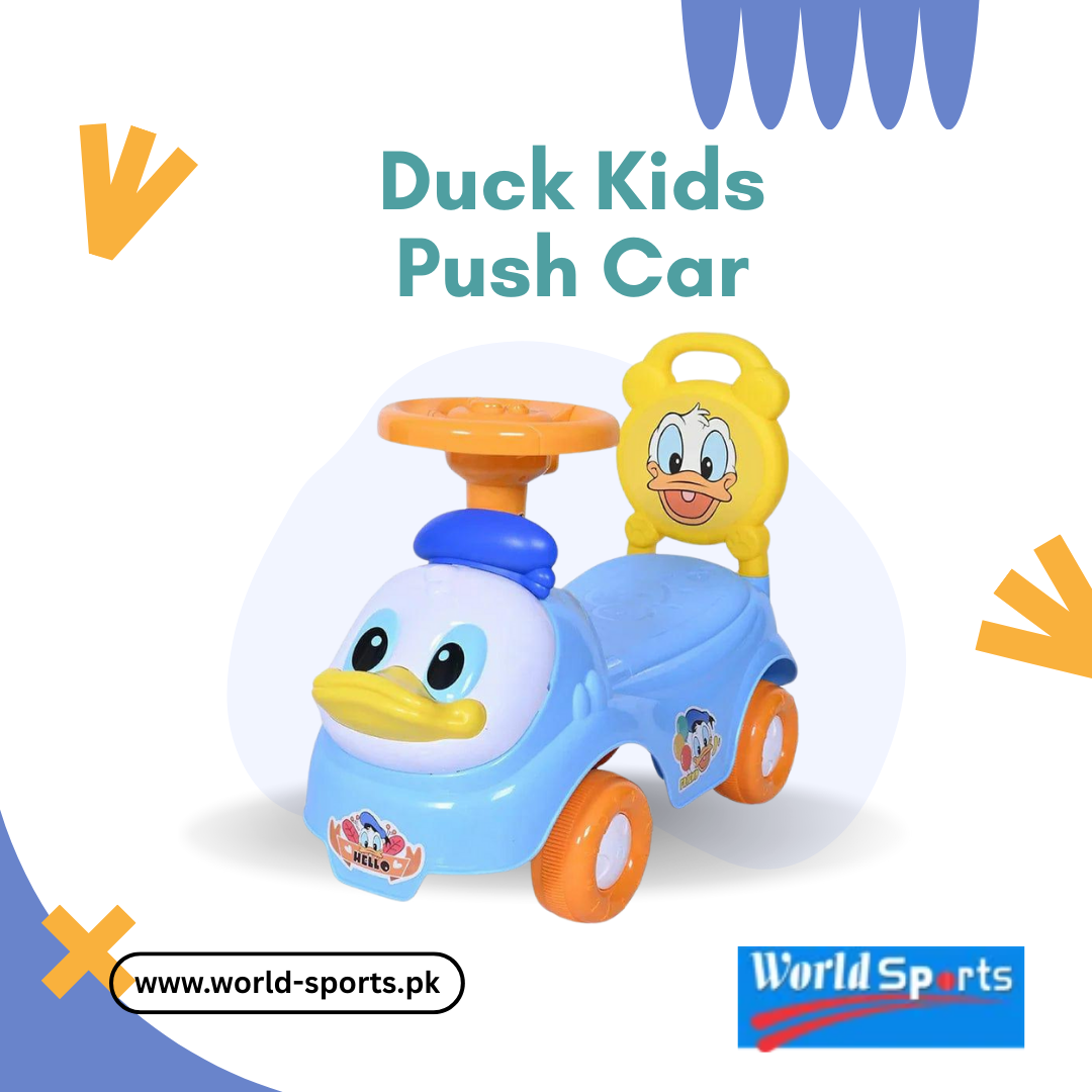 Duck Kids Push Car – Adorable Ride-On Toy for Toddlers with Steering Wheel, Music & Under-Seat Storage