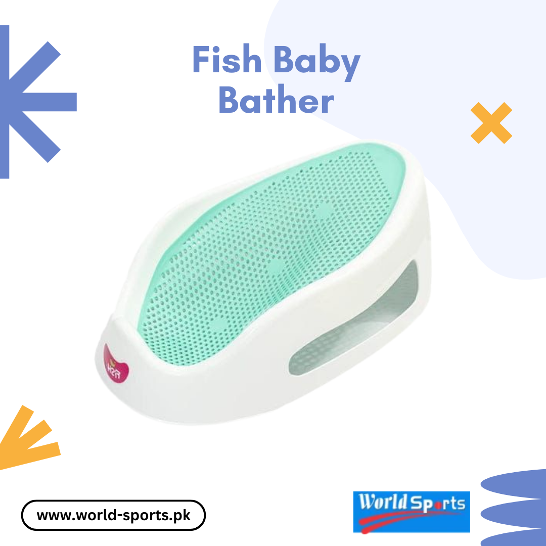 Fish Baby Bather – Soft & Foldable Infant Bath Seat, Non-Slip Baby Bath Support, Comfortable