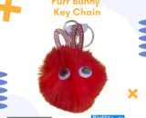 Furry Bunny Keychain – Soft & Adorable Plush Rabbit Keyring | Cute Fluffy Bag Charm & Key Holder