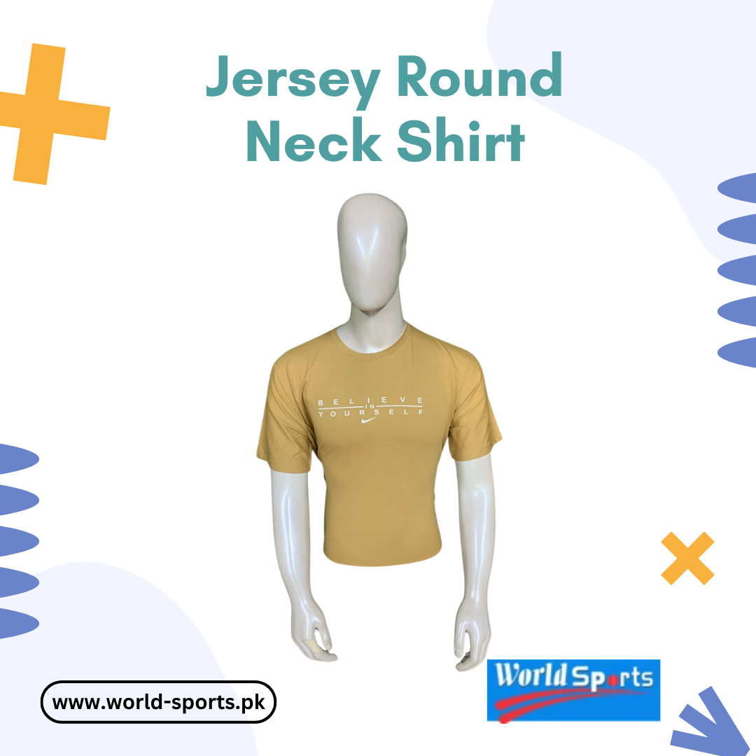 Men’s Jersey Round Neck Shirt – Soft, Breathable & Lightweight Cotton T-Shirt for Casual & Active Wear