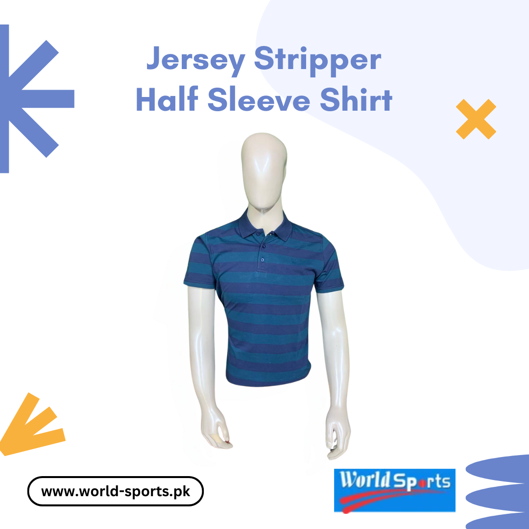 Jersey Stripper Half Sleeve Shirt – Trendy Striped Casual Shirt | Soft, Breathable & Lightweight