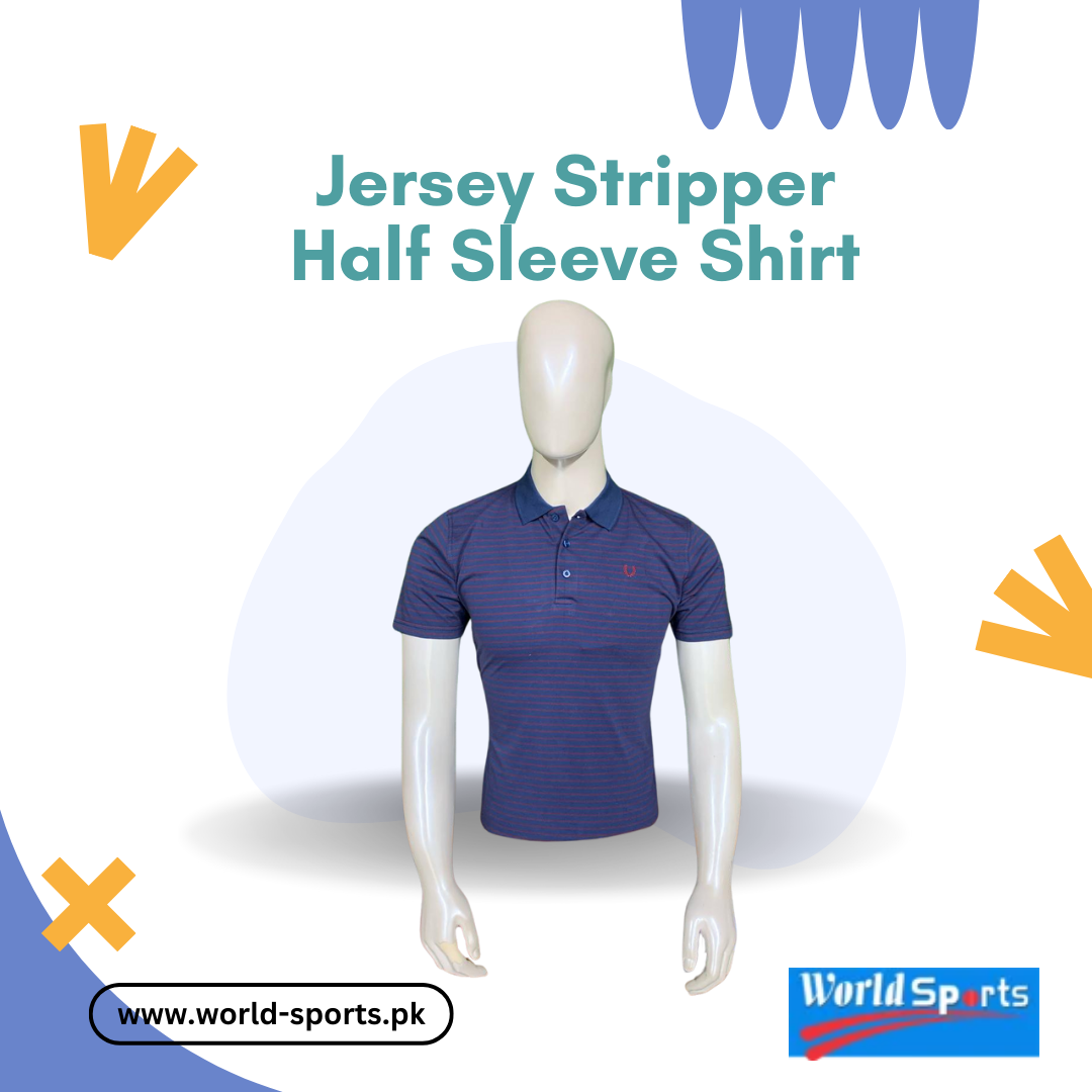 Jersey Stripper Half Sleeve Shirt – Trendy Striped Casual Shirt | Soft, Breathable & Comfortable
