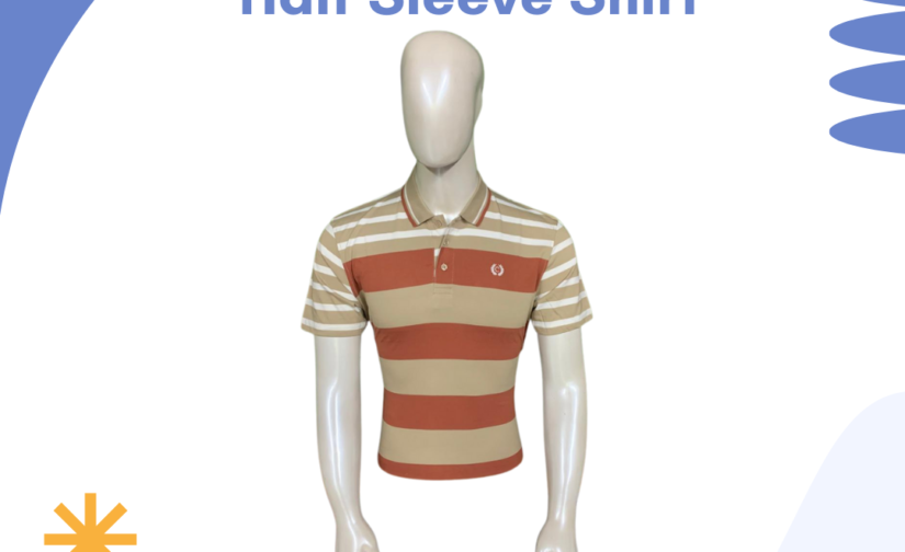 Jersey Stripper Half Sleeve Shirt – Trendy Striped Casual Shirt | Soft, Breathable & Comfortable