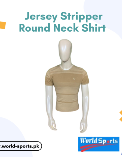 Jersey Striped Round Neck Shirt – Soft Cotton, Breathable & Stylish Casual T-Shirt for Men