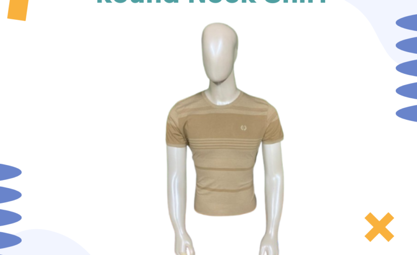 Jersey Striped Round Neck Shirt – Soft Cotton, Breathable & Stylish Casual T-Shirt for Men