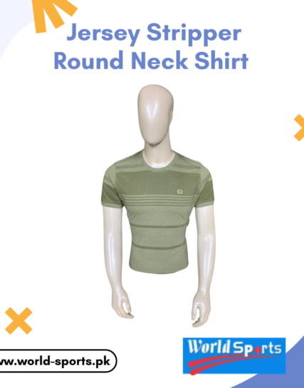 Jersey Striped Round Neck Shirt – Soft, Breathable, Stylish Casual T-Shirt for Men