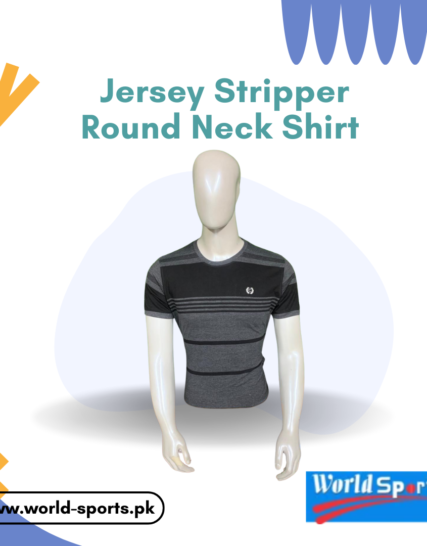 Jersey Striped Round Neck Shirt – Soft, Breathable & Stylish Casual T-Shirt for Men