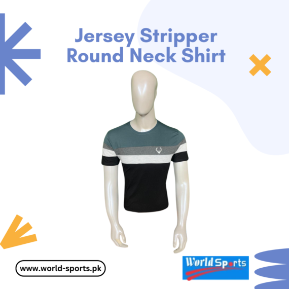 Jersey Striped Round Neck Shirt – Soft, Stylish & Breathable Casual T-Shirt for Men