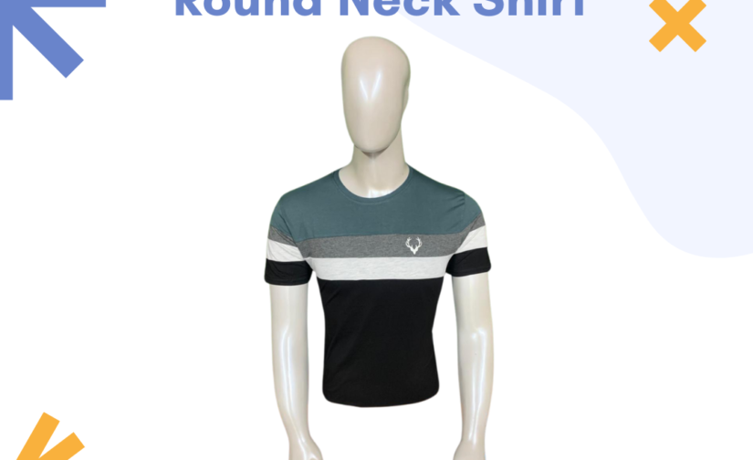 Jersey Striped Round Neck Shirt – Soft, Stylish & Breathable Casual T-Shirt for Men