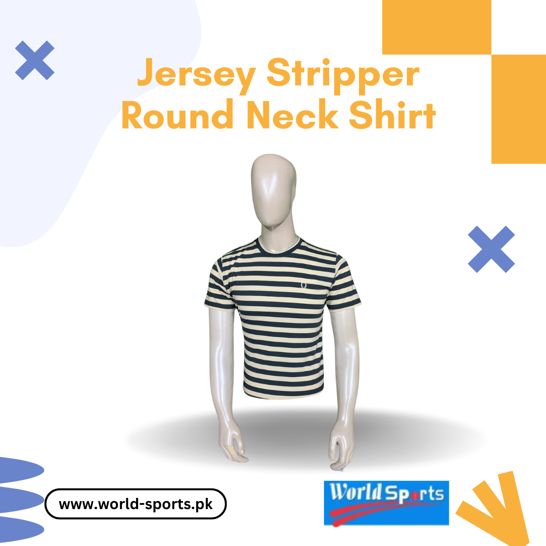 Jersey Stripper Round Neck Shirt – Soft, Breathable, and Stylish Athletic Tee