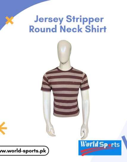 Jersey Striped Round Neck Shirt – Premium Cotton, Breathable & Stylish Casual T-Shirt
