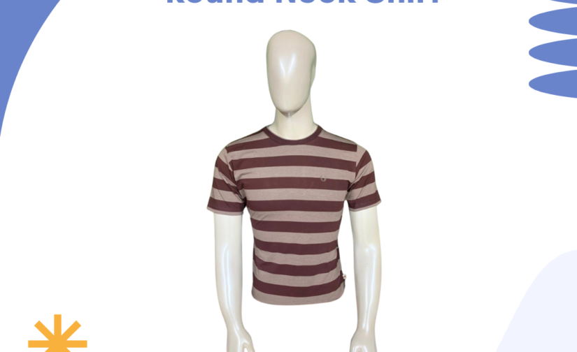 Jersey Striped Round Neck Shirt – Premium Cotton, Breathable & Stylish Casual T-Shirt