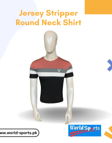 Jersey Striped Round Neck Shirt – Stylish & Comfortable Casual Wear for Men