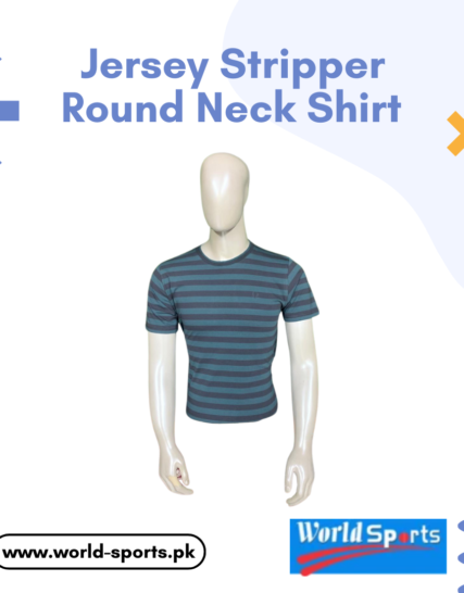 Jersey Striped Round Neck Shirt – Stylish & Breathable Cotton T-Shirt for Men