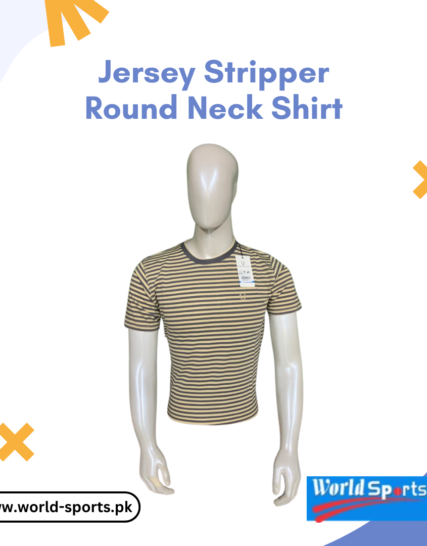 Jersey Striped Round Neck Shirt – Comfortable & Stylish Casual T-Shirt for Men