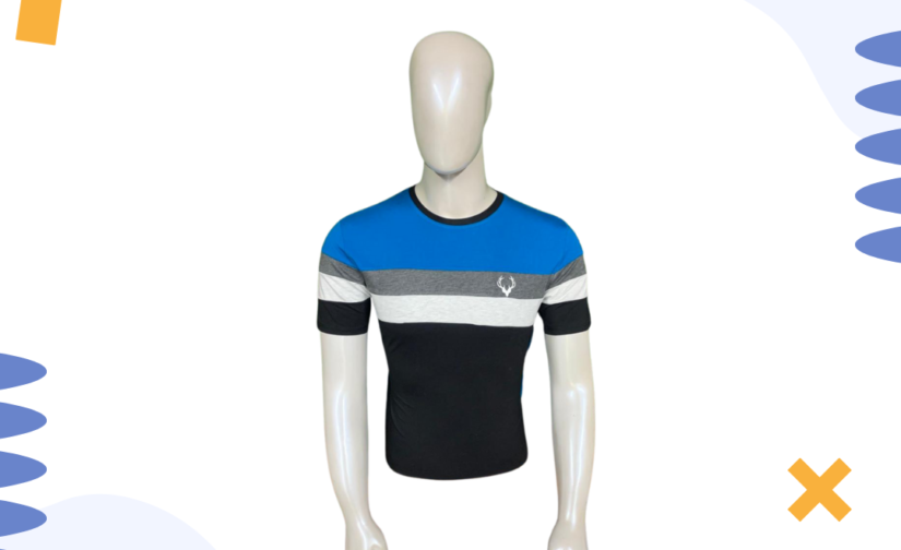 Jersey Striped Round Neck Shirt – Stylish & Breathable Casual T-Shirt for Men