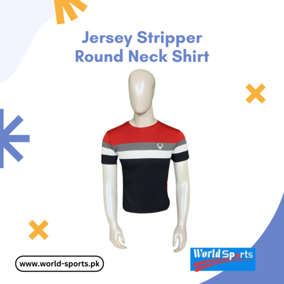 Jersey Striped Round Neck Shirt – Stylish & Comfortable Casual Wear for Men