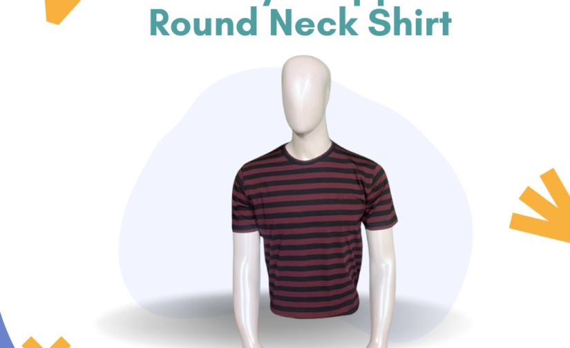 Jersey Stripper Round Neck Shirt – Soft, Breathable & Stylish Athletic Wear