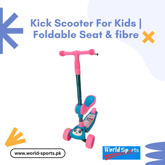 Kick Scooter for Kids | Height Adjustable | Foldable Seat & Lightweight Fiber Body