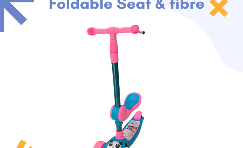 Kick Scooter for Kids | Height Adjustable | Foldable Seat & Lightweight Fiber Body