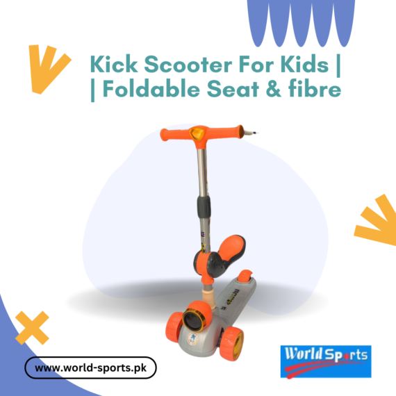 Kick Scooter for Kids | Height Adjustable | Foldable Seat | Lightweight Fiber Body