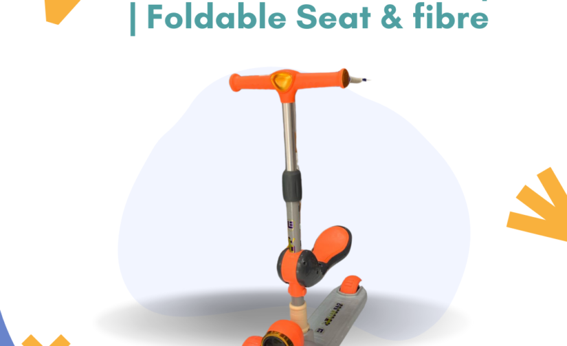 Kick Scooter for Kids | Height Adjustable | Foldable Seat | Lightweight Fiber Body