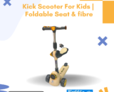 Kick Scooter for Kids | Height Adjustable | Foldable Seat & Lightweight Fiber Frame