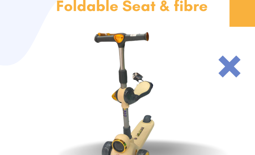 Kick Scooter for Kids | Height Adjustable | Foldable Seat & Lightweight Fiber Frame