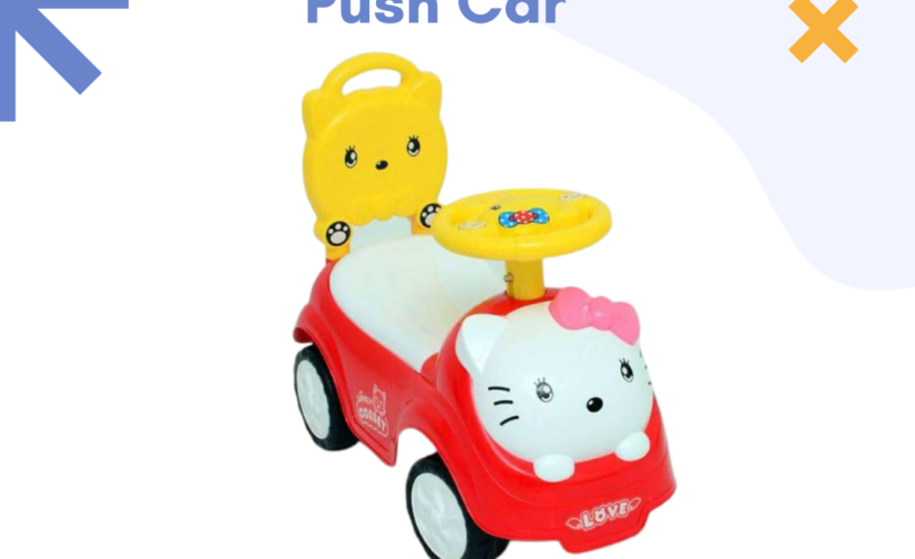 Kitty Kids Push Car – Cute Ride-On Toy for Toddlers with Steering Wheel, Music & Under-Seat Storage