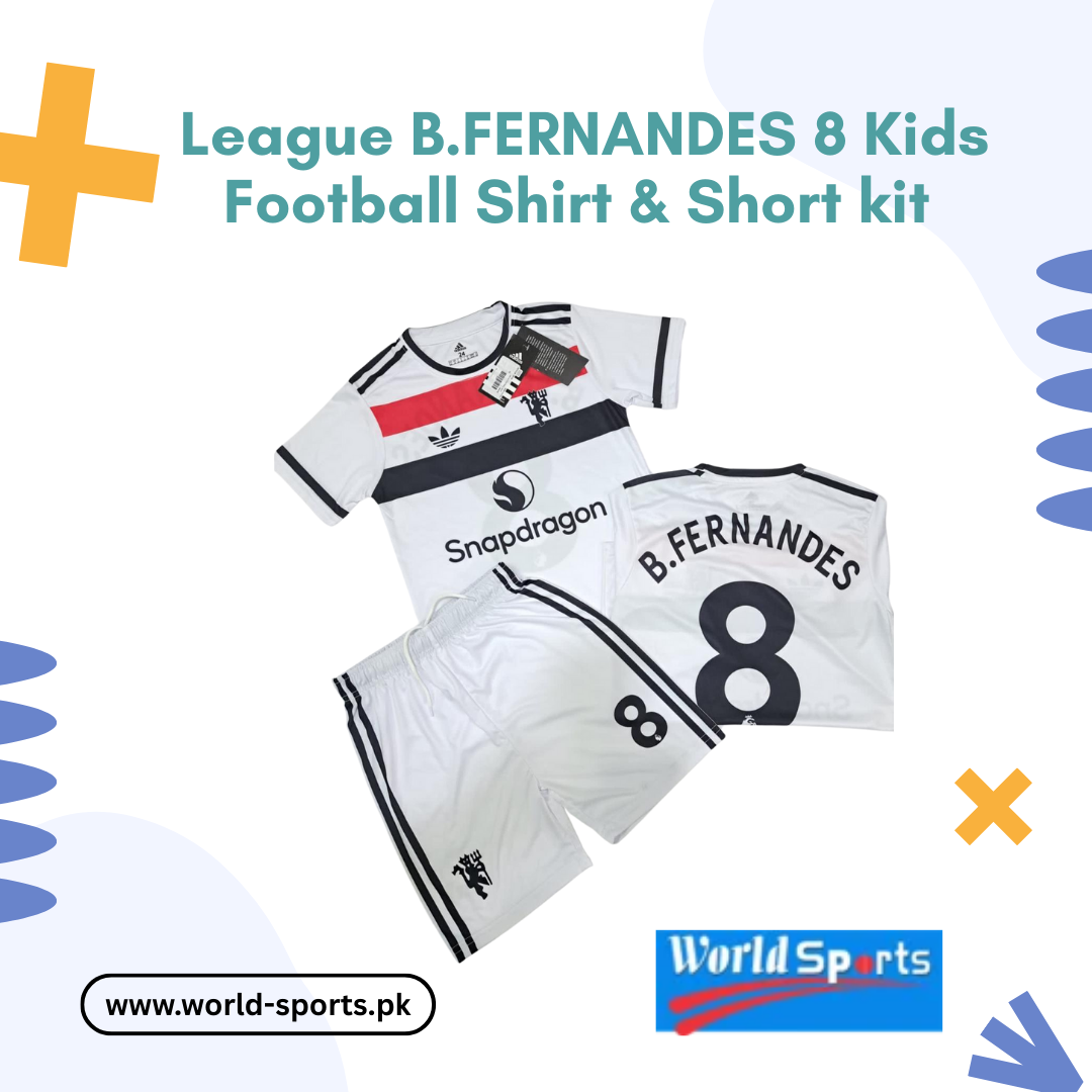 League B. Fernandes 8 Kids Football Shirt & Shorts Kit – Premium Soccer Jersey for Boys & Girls