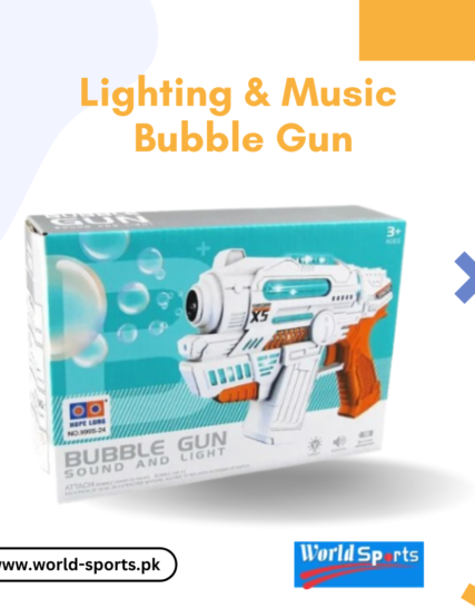 Lighting & Music Bubble Gun – Automatic Bubble Blower with LED Lights & Sound for Kids